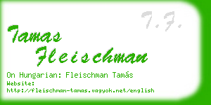 tamas fleischman business card